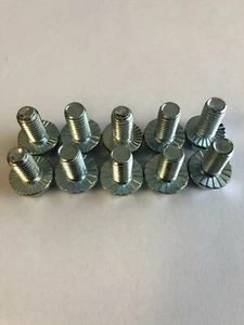 Neue Schrauben 3/8"-16 x 3/4" Zink Klasse 5 Sechskantscheibe Kopf gezahnter Flansch Menge 10 - Bild 1 von 5