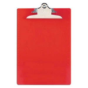 Saunders Recycled Plastic Clipboards 1" Clip Cap 8 1/2 x 12 Sheets Red 21601 - Picture 1 of 3