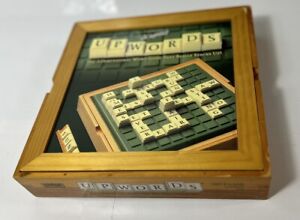Scrabble Upwords 3-Dimensional Word Stacking Board Game Wooden Box Complete