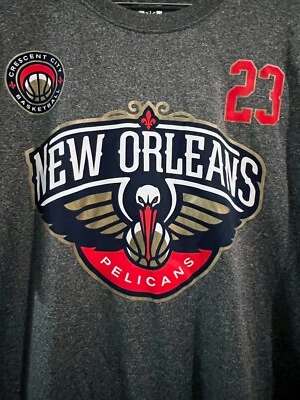 Camiseta gris manga corta New Orleans Pelicans #23 Anthony Davis NBA - Talla Grande Foto 1 de 4