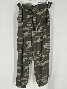 Express Extreme High Rise Camo Camouflage Charge Jogger Pants Sz L Green - Picture 1 of 8