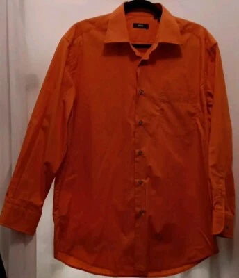 Rust Orange Hugo Boss Button Down Dress Shirt - Image 1 of 3