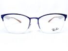 NEW Ray Ban RB6345 2918 Womens Silver/Viola Rectangle Eyeglasses Frames 54/17