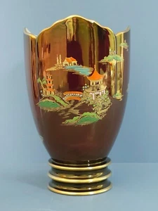 Carlton Ware Rouge Royale Lustre Vase. 7" / 18cm tall - Picture 1 of 16