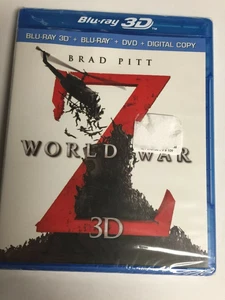 World War Z 3D & 2D (Blu-ray 3D/Blu-ray/DVD,2013,Unrated,3-Disc Set) BRAND NEW! - Imagen 1 de 24