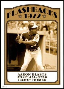 Hank Aaron 2021 Topps Heritage 5x7 Baseball Flashbacks Gold #BFB-HA 4/10 Braves