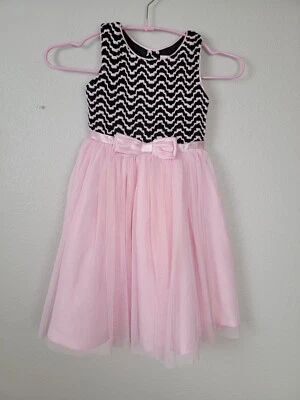 Vestido para niña rosa y negro talla 6 rosa lazo frontal cinta satinada hada Whimsey gótico BT1 Foto 1 de 4
