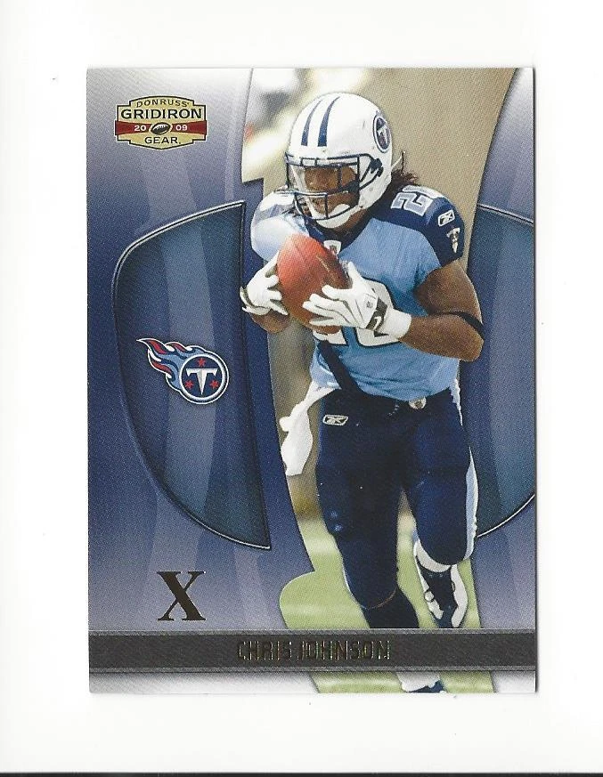 2009 Donruss Gridiron Gear Gold X's #20 Chris Johnson Titans /100  - Image 1 of 1