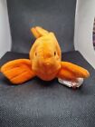 TY Beanie Baby Goldie the Gold Fish bean bag Plush Soft Toy Retired 1993-93 Tag
