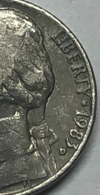 1983 D jefferson nickel ERROR misplaced - HIGH mint mark RARE - Image 1 of 4