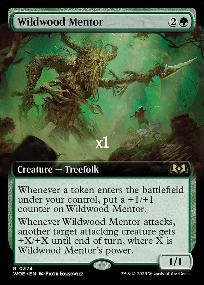 MTG Borderless Wilds of Eldraine WOE Wildwood Mentor MINT - Image 1 of 1