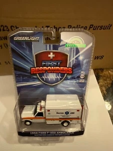 Ambulancia Ford F-350 1994 primeros en responder Greenlight diecast 1:64 1/64 Boston - Imagen 1 de 1