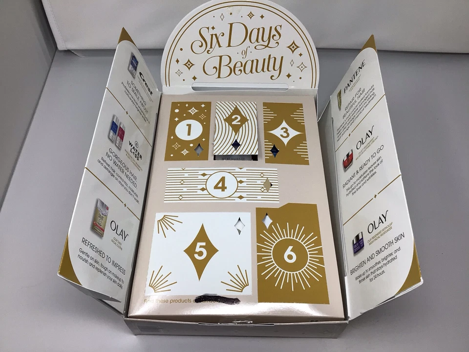 Calendário do advento Olay Six Days of Beauty com pantene, crista e xampu seco.(A4) - Imagem 1 de 4