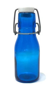 Vintage VANDOR IMPORTS Made In Japan Pop-Top Bottle Blue Glass Ladybug ๐ EUC - Picture 1 of 4