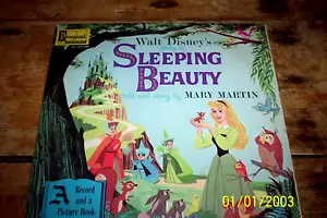 WALT DISNEY ( SLEEPING BEAUTY ) ORIG 1958 VINYL DISNEY U.S. VINYL LP w/ book VG+ - Foto 1 di 1