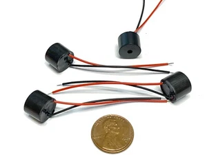 4 Pieces Buzzer DC 12V Wired Connector Active Electronic 3v 5v 85dB E1 - Picture 1 of 2