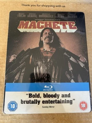 Robert Rodriguez's Machete 2010 Rare UK Reg Free Blu Ray Steelbook NEW & SEALED - Image 1 of 4