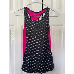 Champion Black Dotted Athletic Tank Pink Youth L 10/12 - Picture 1 of 3