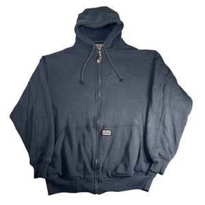 Vintage Big Smith Thermal Lined Zip Up Men's XL Double Face Hoodie - Picture 1 of 10