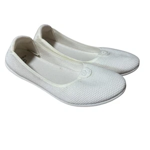 Merinos Damen-Ballerinas weiß Strick Größe US 9 bequem minimalistisch klassisch - Bild 1 von 11