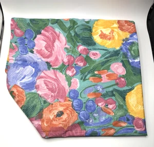 Vintage 1980s Style Pastel Floral Cotton Sewing Fabric Remnant 1 2/3 Yds Roughly - Picture 1 of 4