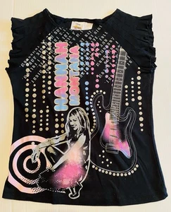 hannah montana Girls T Shirt Size 12 Black - Picture 1 of 4