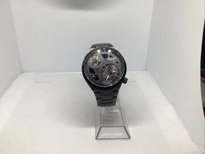 Kenneth Cole KC3992 Men's DUAL TIME Black Dial Stainless Steel Bracelet Watch - Picture 1 of 11