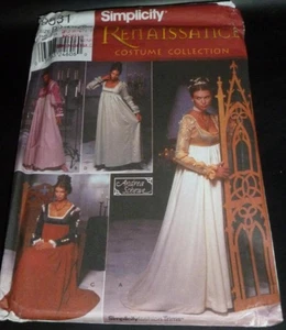 Renaissance Medieval Italian Bridal Gown Blouse Costume Sewing Pattern 14-20 - Picture 1 of 3