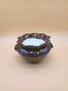 African Violet Pot Used Ceramic Pot Painted Dark Brown With Various Colors - Picture 1 of 24
