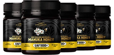 FREZZOR NUEVA ZELANDA MIEL DE MANUKA MULTIFLORAL Alivio de síntomas de resfriado y gripe 5 frascos Foto 1 de 2