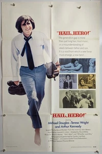 Vietnam Anti-War "Hail Hero" Original Movie Poster Michael Douglas Teresa Wright - Picture 1 of 1