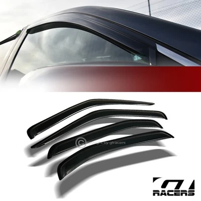 Para Nissan Xterra 2000-2004 Protector de sol/lluvia Tinte Sombra Deflector Viseras de ventana 4P Foto 1 de 4