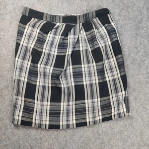 ladies uk size 12 lightweight black check mini skirt dorothy perkins - Picture 1 of 12