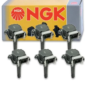 6 pcs NGK Ignition Coil for 2000-2002 Audi A6 Quattro 2.7L V6 - Spark Plug ol - Picture 1 of 5