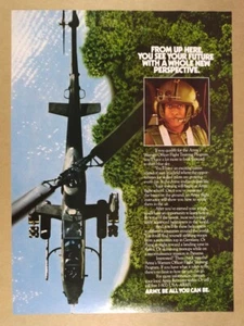 1987 suboficial del ejército de Estados Unidos entrenamiento de vuelo reclutamiento anuncio impreso de colección - Imagen 1 de 1