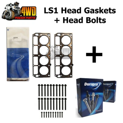 Genuine GM LS1 Head Gaskets Pair + Durapro Head Bolts: 2004-Onwards (2 Length) - image 1 of 3