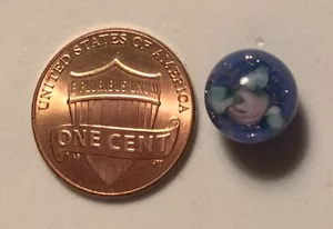 ONE Czech Glass Ball Button Paperweight Cobolt Blue Just Over 3/8" 10mm 9626 - Picture 1 of 5