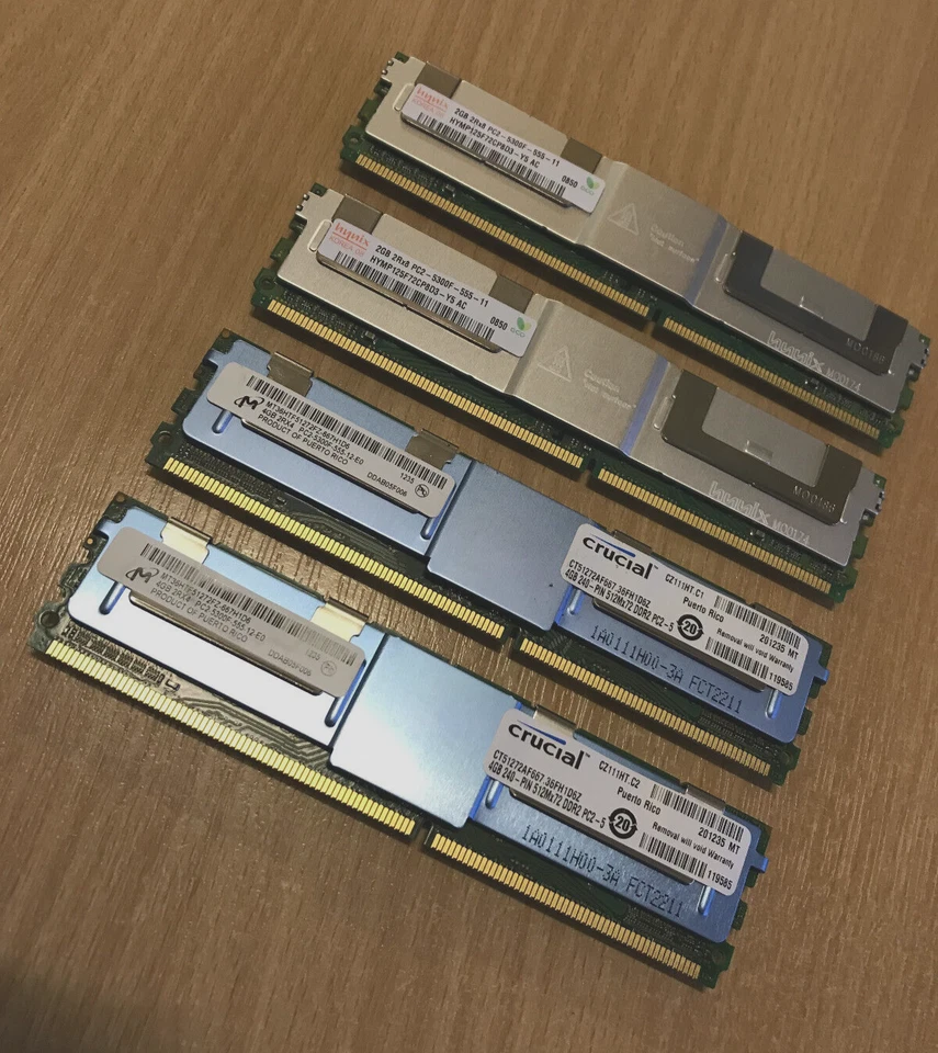 12Gb (2x 4Gb + 2x 2GB) Server Ram Memory Dell PowerEdge 1950 2950 2900 6950 M600 - Image 1 of 2