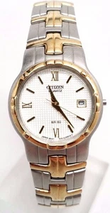 Citizen EU2436-53A Women's Quartz Two Tone White Dial Date Display Watch BROKEN - Picture 1 of 5