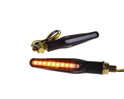 LED Blinker Schwarz Lauflicht Laufeffekt Motorrad, Roller, Moped, Quad Universal - Bild 1 von 4