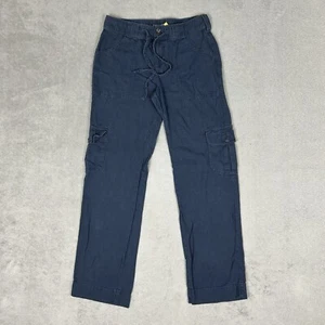 VINTAGE Cabelas Cargo Pants Womens 6 30 Linen Blend High Rise Boho Y2K 30x30 - Picture 1 of 10