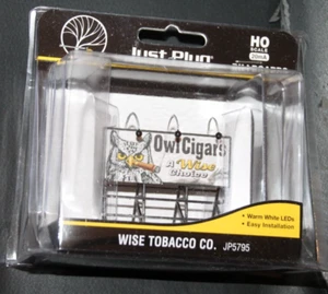 Woodland Scenics Just Plug #JP5795 HO Scale OWL CIGARS A WISE CHOICE Iluminado Bd - Imagen 1 de 1