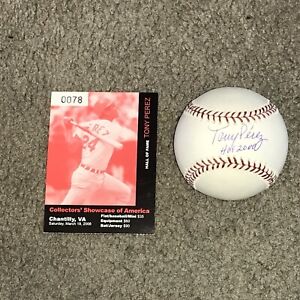 TONY PEREZ Autograph Signed Baseball Auto Cincinnati Reds HOF 2000
