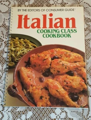 Italian Cooking Class Cookbook Spiral Bound 1982 Vintage Trade Paperback  - Image 1 of 3