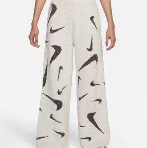Nike Phoenix Cozy Bouclé Women's High-Waisted Wide-Leg Pants FD4288-104 Large - Picture 1 of 9