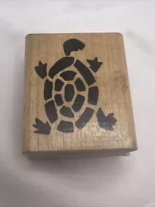 Sello de goma montado en madera de tortuga Hot Potatoes 2" - Imagen 1 de 4