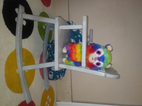 Child's Glittery Aged Grey Rocking Chair Cover