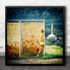 Telephone Flowers Mosque Tekirova Dress Spire Dome Flower Square Wall Art Print
