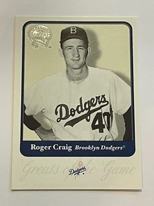 2001 Fleer Greats of Game Baseball #61 - Roger Craig - Brooklyn Dodgers - Picture 1 of 2
