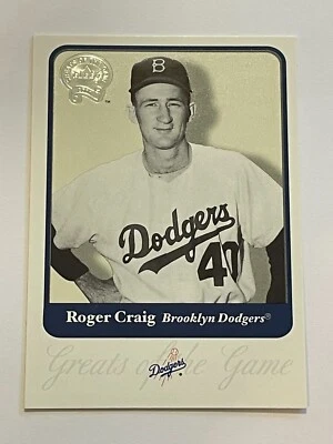 2001 Fleer Greats of Game Baseball #61 - Roger Craig - Brooklyn Dodgers - Image 1 of 2